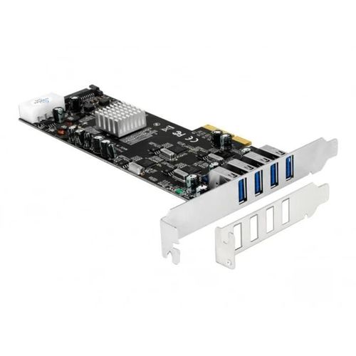 Delock PCI Express Card > 4 x external USB 3.0 Quad Channel - Adaptateur USB - PCIe 2.0 x4 - USB 3.0 x 4