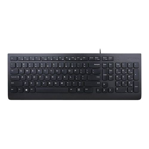 Lenovo Essential - Clavier - USB - QWERTY - Espagnol - noir - OEM - boîtier marron