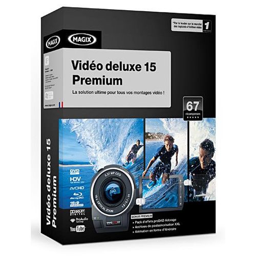 Magix Video Deluxe Premium - (V. 15) - Version Boîte - 1 Utilisateur - Dvd - Win - Français)