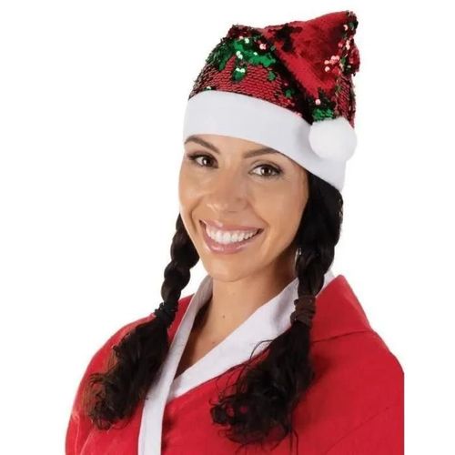P'tit Clown Re19422 - Bonnet De Père Noël Sequin Réversible