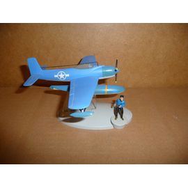 Figurine Tintin. L'Hydravion Bleu . Coke En Stock. Hergé-Moulinsart