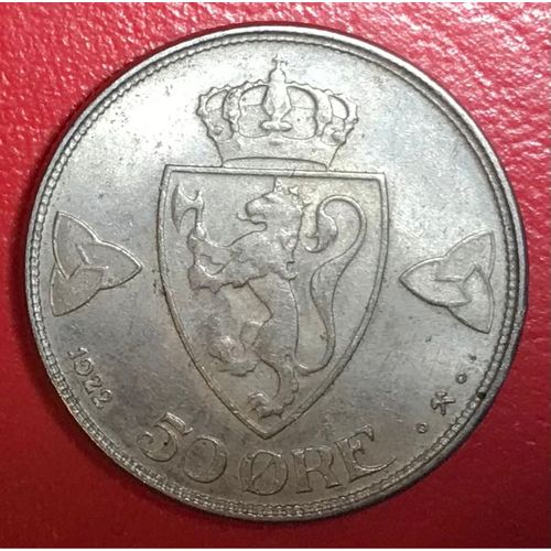 50 Ore - Haakon V I I - 1922 - Norvege