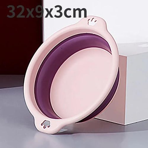 (C) Lavabo à linge pliable portable en plastique, lavabo de voyage pliable, sûr et durable, fournitures de salle de bain et de ménage