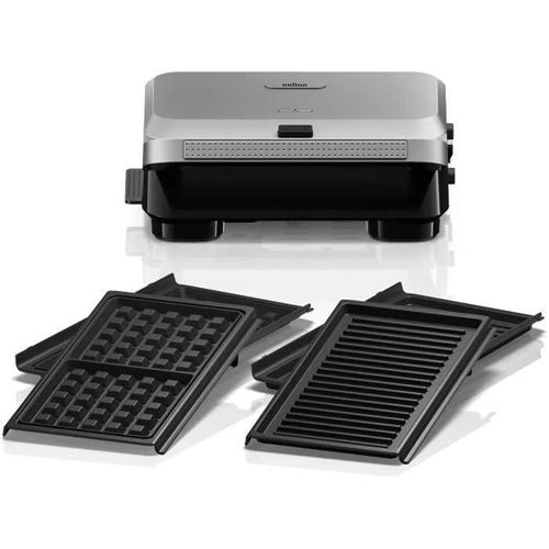 Grill - BRAUN - Sandwich Maker 5 SM5005 - 800 W - Inox / Noir