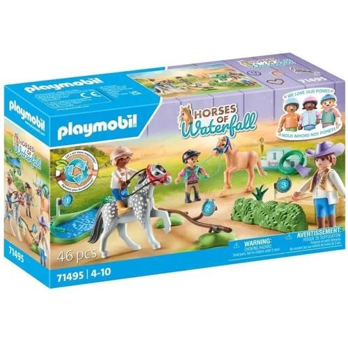 Playmobil Horses Of Waterfall 71495 - Cavaliers Avec Poneys Et Saut D'obstacles