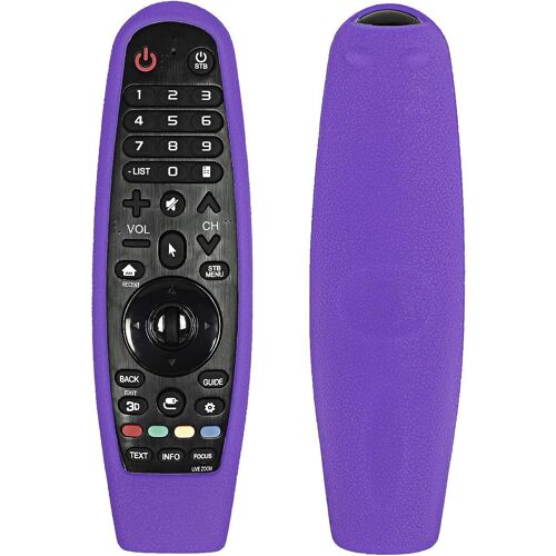 Housse Coque en Silicone pour LG Magic TV Télécommande,AN-MR19BA AN-MR18BA AN-MR600 MR650 AN-MR20GA AKB75855501,Etui de Protection pour LG Télécommande,Antidérapage,Antisismique,Lavable(Violet)(Q739)