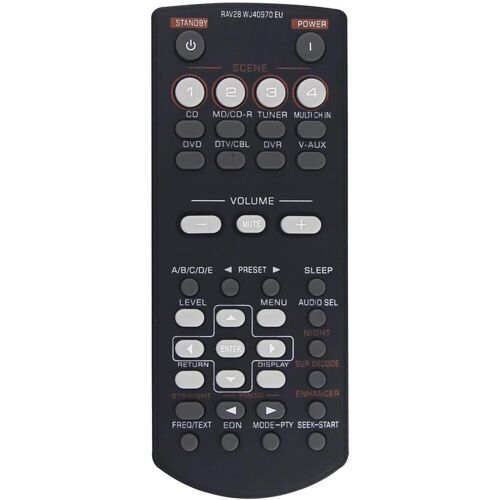 RAV28 WJ40970EU Télécommande de rechange pour récepteur AV Yamaha RX-V361 RX-V365 HTR-6030 HTIB-680 RX-V463 YHT-797 RX-V365BL RX-V363 HTR-6130 RAV250 RXV3663 1 RXV3. 65 HTR6030 HTIB680 RAV34 WN46680EU