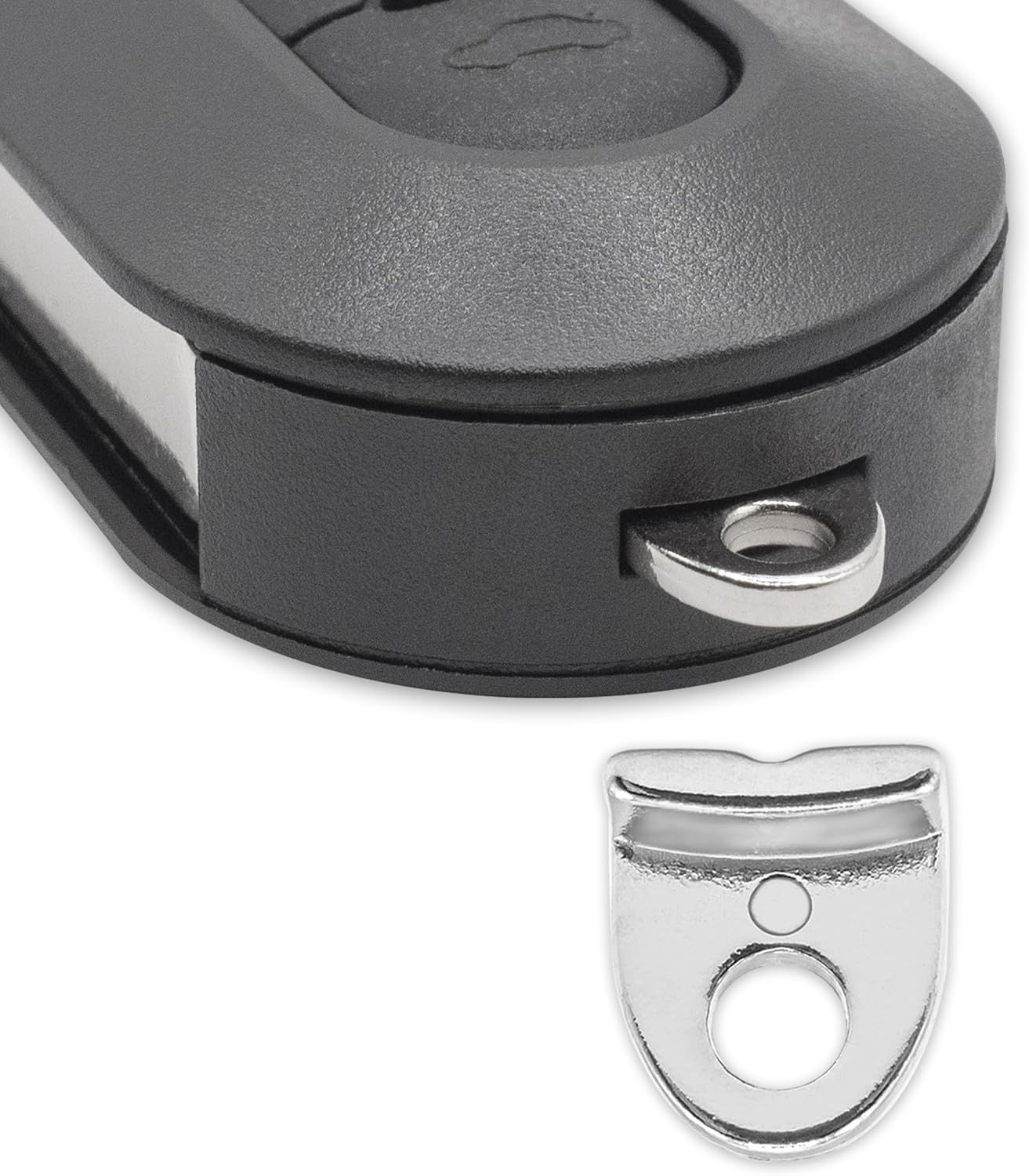 Emblème De Clé De Voiture En Métal En Cuir, Porte-clés Pour Fiat