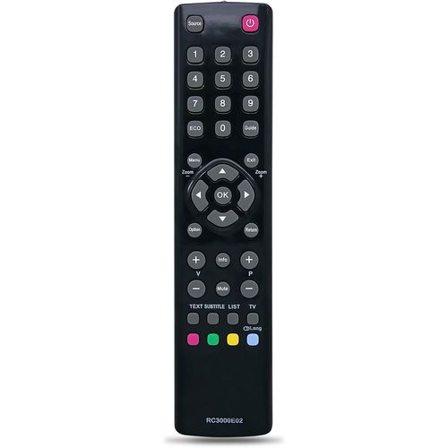 Replacement Thomson Télécommande Universelle RC3000E02 pour TV Thomson - Compatible avec Modèles LED/LCD/4K - PortéeDesign Ergonomique