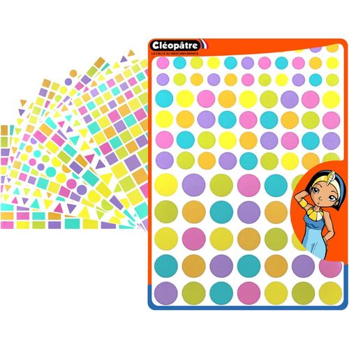 Gommettes Autocollantes Géométriques - 6 Couleurs Pastel - Paquet De 40 Feuilles (4170 Stickers)