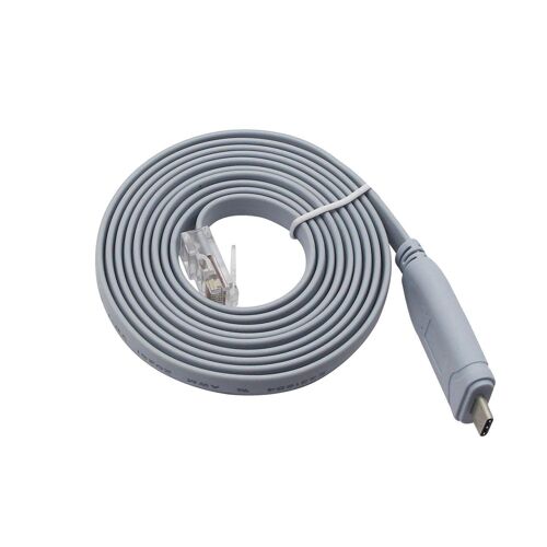 Cable rs232 usb console 3m Câble de Console FTDI usb mâle vers RJ45 mâle pour PC Ordinateur Portable Routeur et Plus (USB-C 3m)