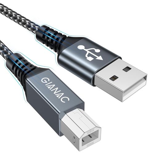 Câble Imprimante USB 2.0 [3M], Câble USB B vers USB A 2.0, Câble USB Type A Mâle vers Type B Mâle Compatible avec HP, Canon, Lexmark, Brother, Hero, Dell, Samsung, Fax etc