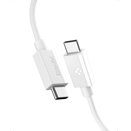 Essential Cable USB C vers USB C Charge Rapide 60W [2M] Câble USB C,Résiste 10,000+ Flexions,PD pour iPhone 17/16/15 Pro Max Plus Air Samsung S25/S24 Ultra Pixel 10/9 iPad et plus-Blanc