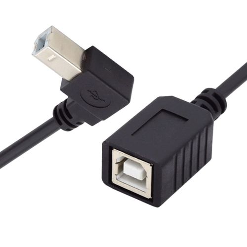 Câble d'extension USB 2.0 type B mâle vers femelle coudé à 90 degrés 20 cm pour imprimante et scanner disque