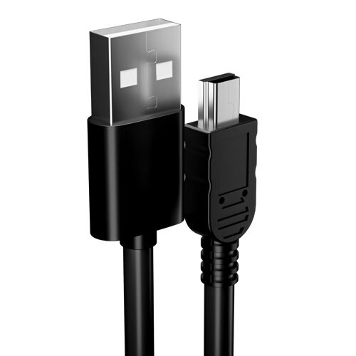 JGD-Câble USB de rechange pour appareil photo Canon EOS 4000D 2000D 200D 80D 6D Mark II 5D Mark III EOS M10 PowerShot G7X Chargeur 1 m Câble de charge rapide Transfert de fichiers 2 A ¿ PVC noir