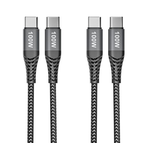 KALANKA-Câble USB C vers USB C, [2 Pièces/2M], 100W 20V/5A PD QC 3.0 Cable USB C Charge Rapide pour MacBook, Samsung Galaxy S22/S21/S20, iPad Pro, Xiaomi,Huawei\u2026