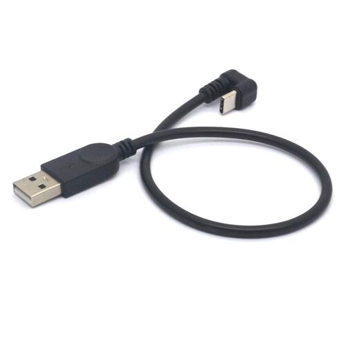 Tomost Câble de chargement USB de type C 180 degrés en forme de U USB-C vers USB A mâle C Câble de synchronisation et de chargement Câble de jeu Extension de convertisseur (30 cm)