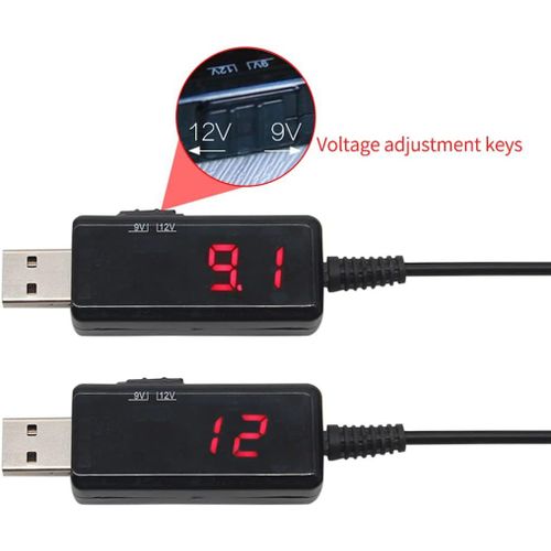 Câble Convertisseur USB Boost Dc 5V à 9V 12V USB Vers Dc 5.5X2.1Mm 3.5X1.35Mm Câble USB Step-Up Adaptateur D'Alimentation USB Convertisseur Ubs Power Voltage Boost[Z3346]
