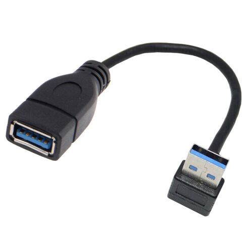 Câble d'extension USB 3.0 Type A mâle vers USB 3.0 Type A Femelle 20 cm 5 Gbit/s 90 degrés Up Angled