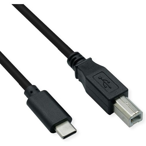 Câble USB 2.0 Type C, C - B, St/St, Noir, 1,8 m
