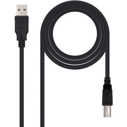 KAL-NANOCABLE Câble d'imprimante USB 2.0, mâle-mâle, Noir, 3mts