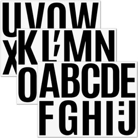 LAKSOL 12 Feuilles Lettres Autocollantes, Alphabet En Vinyle Stickers