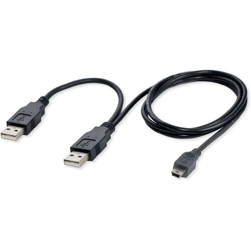 JGD-Câble Mini USB mâle vers Double données USB mâle, 70 cm
