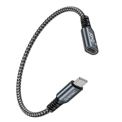 Câble de Rallonge USB de Type C [0.5M] Rallonge USB C 4K 60Hz Data 10Gbps Charge Rapide 100W Câble Extension Compatible iPhone 15 Plus Pro Max MacBook Pro Galaxy S24 Plus Ultra S23 S22