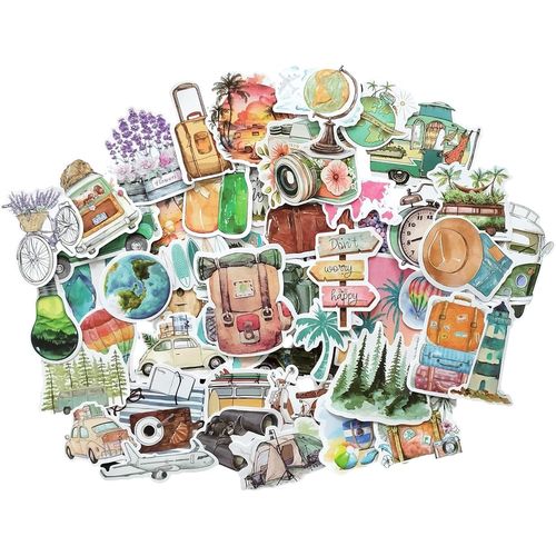 Gommettes Autocollantes Scrapbooking Materiel Autocollant Voyage Stickers Scrapbooking Autocollant Aesthetic Autocollant Ordinateur Portable Autocollant Valise Journaling Accessoires Stickers Agenda