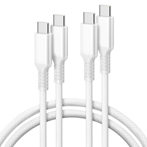 Cable USB C iPhone 17 16 Pro Max,Câble Chargeur USB C vers Type C 100W 2M 2Pack,Cordon Charger Alimentation pour MacBook,Apple 15,iPad 10,Air Mini 7,Samsung A13 A33 A34 A42 A55,Z Flip Fold