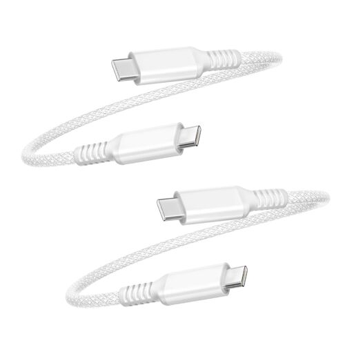 Cable USB C Airpods 4,Câble Chargeur USB C vers Type C 100W 0.3M 2Pack,Cordon d'Alimentation Charger pour Airpods Max 2024,Airpods Pro 2 2023,iPad 10 Pro Air 5 Mini 7,iPhone 17 Air,MacBook