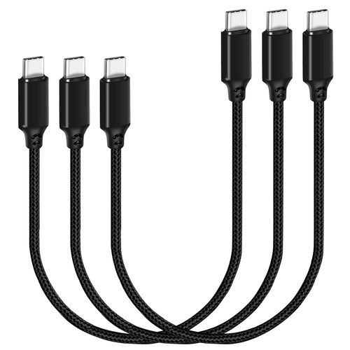 TIANYI-Câble USB C 240 W, 30cm, câble USBC court vers USB C compatible avec iPhone 15 Pro/15 Plus/15 Pro Max, MacBook Pro/Air, iPad Pro/Air, Dell XPS