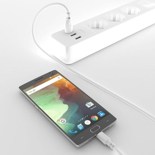 5x 0,5m Câble Micro USB (USB 2.0, câble de charge et synchro, blanc)