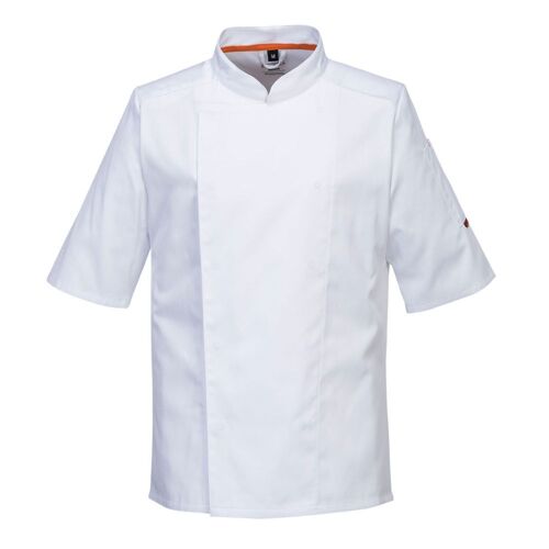 Veste cuisine manches courtes maille respirable Portwest Blanc M