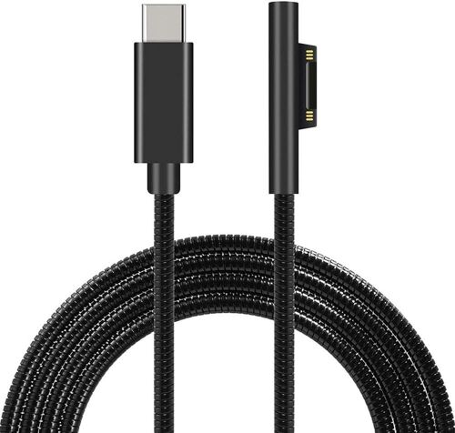 Surface Connect to USB-C Câble de charge compatible avec Microsoft Surface Pro7 Go2 Pro6 5/4/3 Surface Laptop 1/2/3 & Surface Book, fonctionne avec chargeur USB C 45W 15V3A