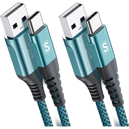 Câble Usb C [2M+3M,Lot De 2] Câble Usb Type C Charge Rapide Nylon Câble Pour,Phone 15 Pro Max,Samsung Galaxy S22/S21/S20/S10, Sony Xperia, Huawei P50/P40,Xiaomi,Google Pixel, Lg-Ve[CAB9162790]