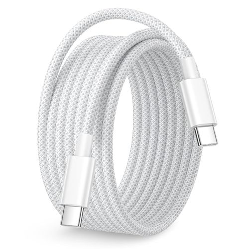 TIANYI-Cable USB C 100W 3M, Cable Chargeur USB C Charge Rapide Câble Type C Cable iPhone 3M Long Tressé Cordon Fil iphone pour iPhone 16e 16 15 Plus Pro Max, iPad Pro, MacBook Air/Pro, Samsung Galaxy