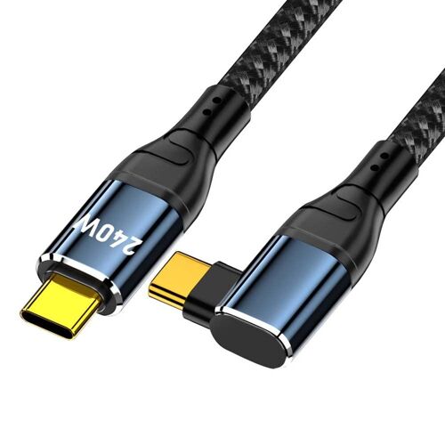 KAL-Câble Usb-C 240W 480Mbps 48V 5A Type-C Compatible Avec Usb2.0 100W Charge Gauche Droite Angle 90 Degrés Pour Tablette Ordinateur Portable 300Cm