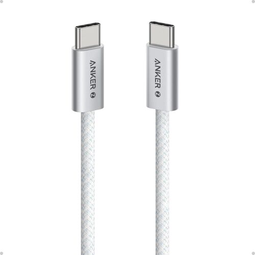 KAL-Zolo USB C to USB C Cable, 240W Braided and Dirt-Free Type C Fast Charging Cable, Slim Connector, for iPhone 16 Series, MacBook(1m, White)