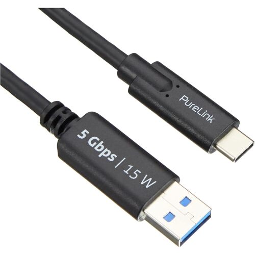 KAL-Câble Usb-C Vers Usb-A, Usb 3.1 Gen 1 Avec Transfert De Données 5 Go/S, Noir, 1,50 M