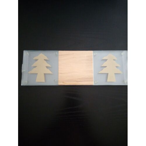 Sous Verre Transparent Sapin Dore