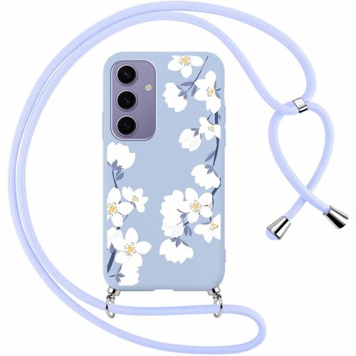 KAL-Coque Pour Samsung Galaxy S24+ 5G Avec Cordon De Collier, Aesthetic Marbre Motif Étui Housse Réglable Lanyard Corde, Silicone Tpu Antichoc Protection Case Pour Samsung S24+ 5G 6,7"", Marbre 2