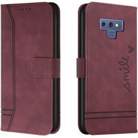 Sjzg-Coque Pour Samsung Galaxy Note 9, Etui Portefeuille Samsung Note 9, Protection Etui À Rabat Housse En Cuir Pu Avec Antichoc Tpu [Fermoir Magnétique] Flip Housse Pour Samsung Note 9 (Rouge)