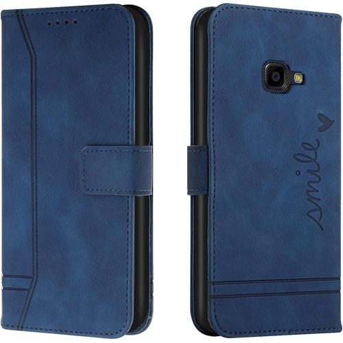 Kal-Coque Pour Samsung Galaxy Xcover 4 / 4s, Etui Portefeuille Samsung Xcover 4 / 4s, Protection Etui À Rabat Housse En Cuir Pu Avec Antichoc Tpu [Magnétique] Pour Samsung Xcover 4 / 4s (Bleu)