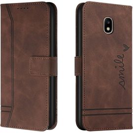 Kal-Coque Pour Samsung Galaxy J5 2017/J530, Etui Portefeuille Samsung J5 2017/J530, Protection Etui À Rabat Housse En Cuir Pu Avec Antichoc Tpu [Magnétique] Pour Samsung J5 2017/J530 (Braun)