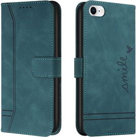 Kal-Etui Coque Pour Iphone Se 2020, Iphone 8, Coque Iphone 7,Protection Housse En Cuir Pu Portefeuille,[Ranges Cartes],[Fermeture Magnétique] Pour (Iphone 7/8/Se 2020 (4,7 Pouces) (Vert)