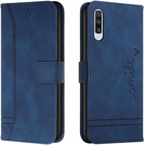 KAL-Coque Pour Samsung Galaxy A70/ A70S, Etui Portefeuille Samsung A70/ A70S, Protection Etui À Rabat Housse En Cuir Pu Avec Antichoc Tpu [Fermoir Magnétique] Pour Samsung A70/ A70S (Bleu)
