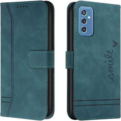 KAL-Coque Pour Samsung Galaxy M52 5G, Etui Portefeuille Samsung M52 5G, Protection Etui À Rabat Housse En Cuir Pu Avec Antichoc Tpu [Fermoir Magnétique] Flip Housse Pour Samsung M52 5G (Vert)
