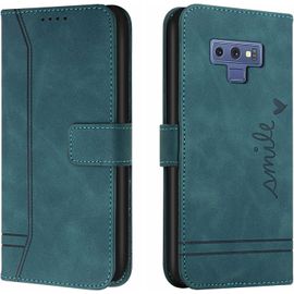 Sjzg-Coque Pour Samsung Galaxy Note 9, Etui Portefeuille Samsung Note 9, Protection Etui À Rabat Housse En Cuir Pu Avec Antichoc Tpu [Fermoir Magnétique] Flip Housse Pour Samsung Note 9 (Vert)