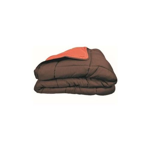 Couette Sans Housse Lavable Zelesta Easybed - Chocolat & Corail - 240x220 Cm